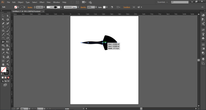 create anchor points (width tool in illustrator)