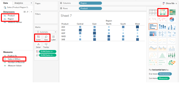 data show heat map chart