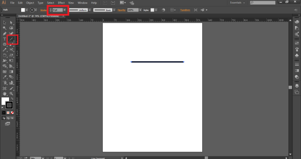 draw a stroke (width tool in illustrator)