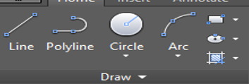 Line Tool in AutoCAD Toolbar