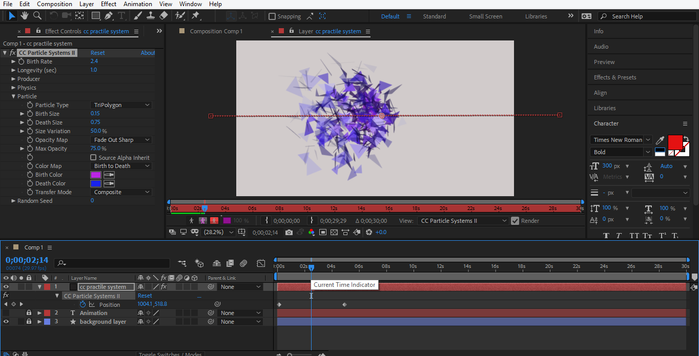 final animated object in after effects