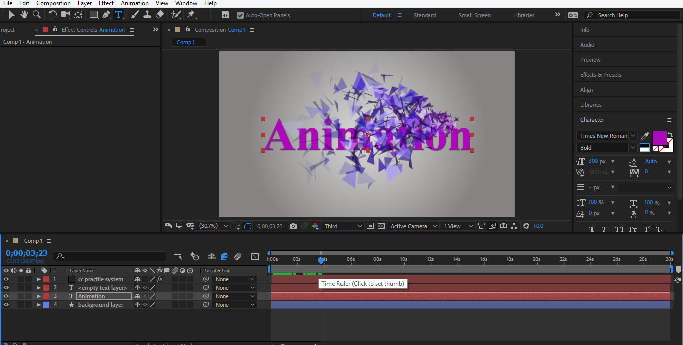 final animation in after effects