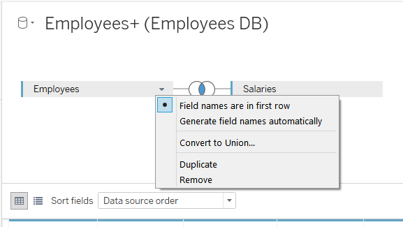 final result in tableau joins