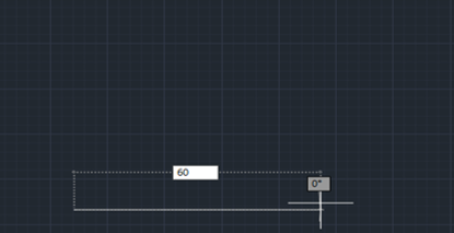 length of 60mm (lines in AutoCAD)