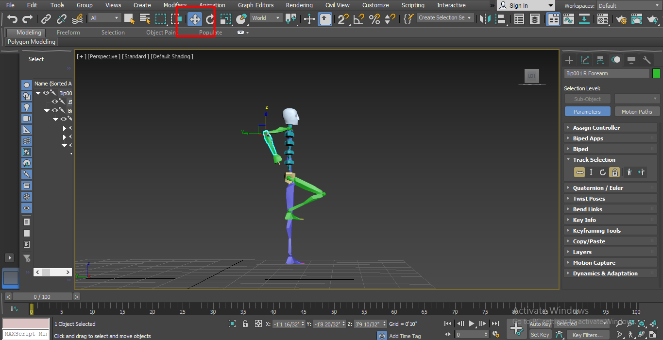 make normal moves (Biped in 3ds Max)