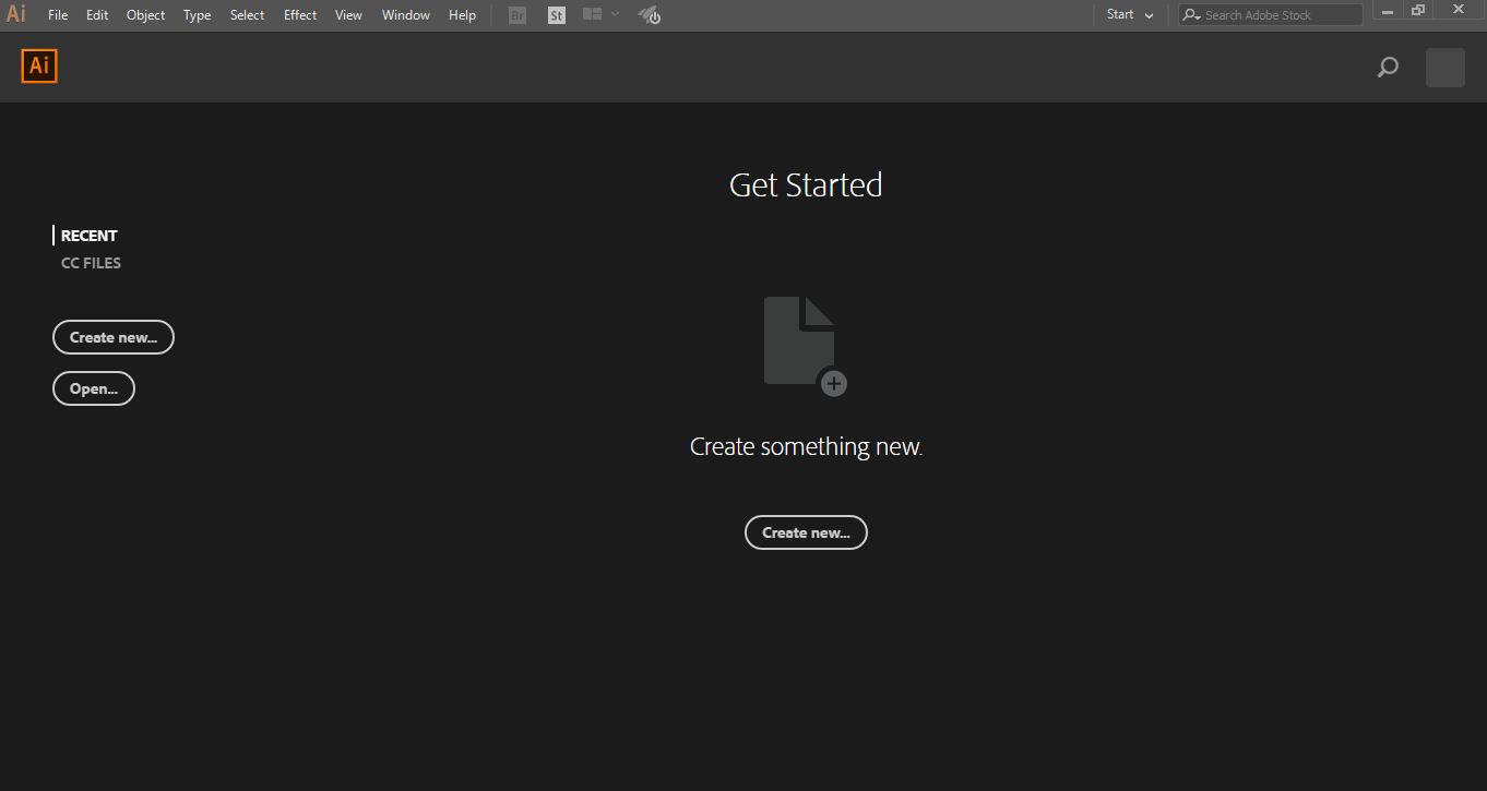 UI of Adobe Illustrator