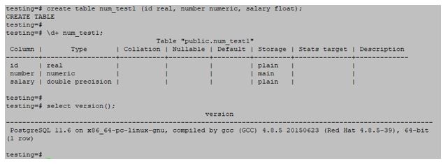 PostgreSQL Data Types