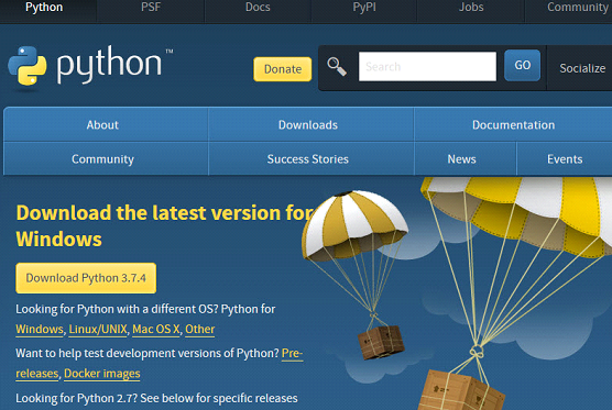 Python installation on windows Step 1
