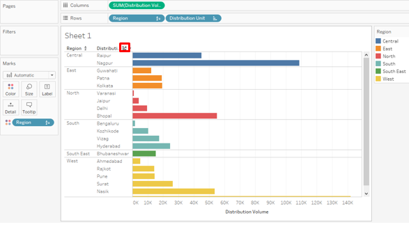 Sort result in Tableau