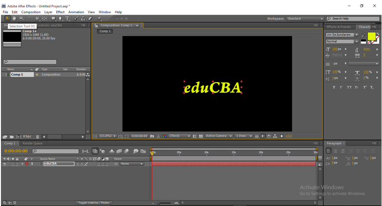 Text Animation in After Effects 5