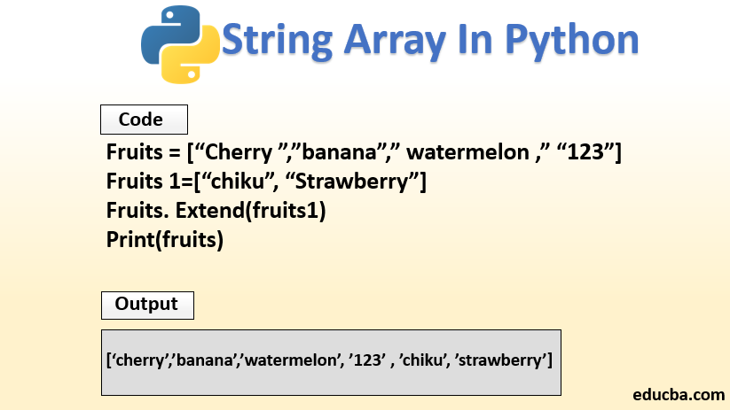 string array in python