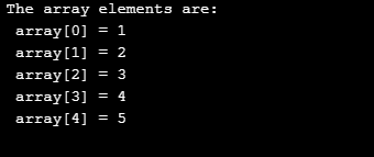 traversing Array in C