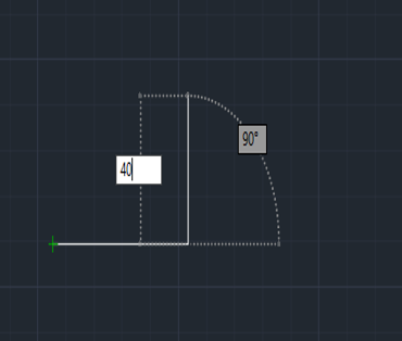 vertivcal position 40 mm (lines in AutoCAD)