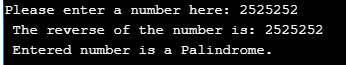to check if a number is a palindrome or not