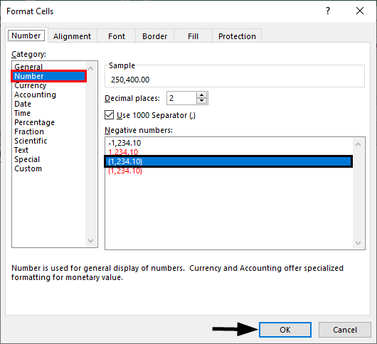 Format cells in excel 1-6