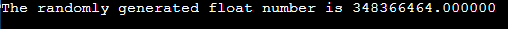 Generating Float Point Numbers