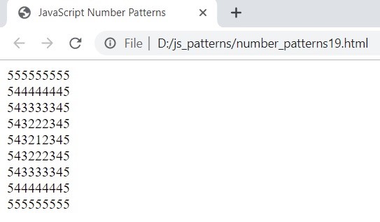JavaScript Number Patterns 6
