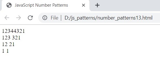 JavaScript Number Patterns