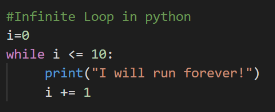 Python Infinite Loop