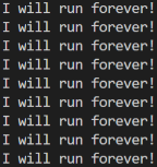 Python Infinite Loop