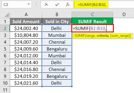SUMIF WITH Text Excel 1-5