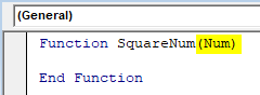 Square Number excel