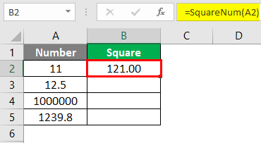 SquareNum excel