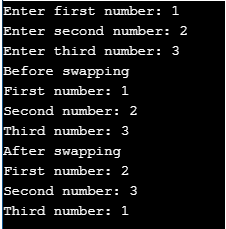 Using third variable Output 3