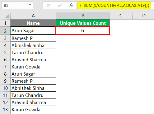Count of Unique Values 6-2
