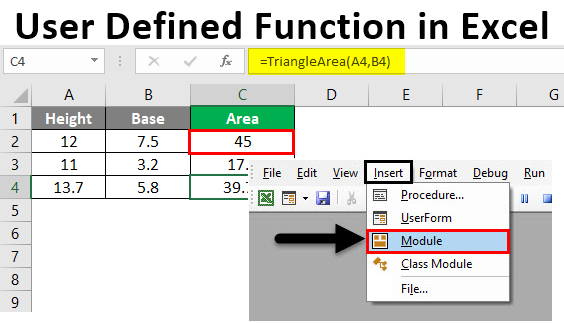 User Defined Function in Excel