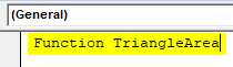 User defined triangle area