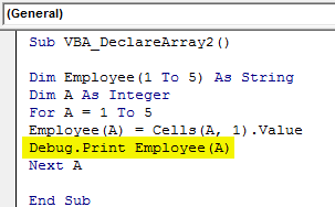 Debug Print Example 2-7