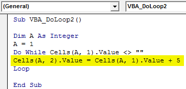 VBA Do Loop Example 2-5