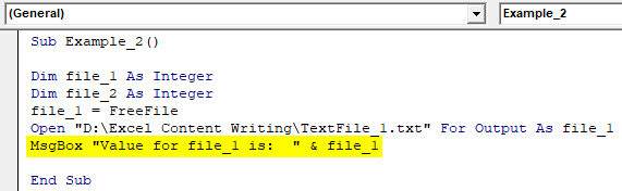 Use MsgBox statement Example 2-4