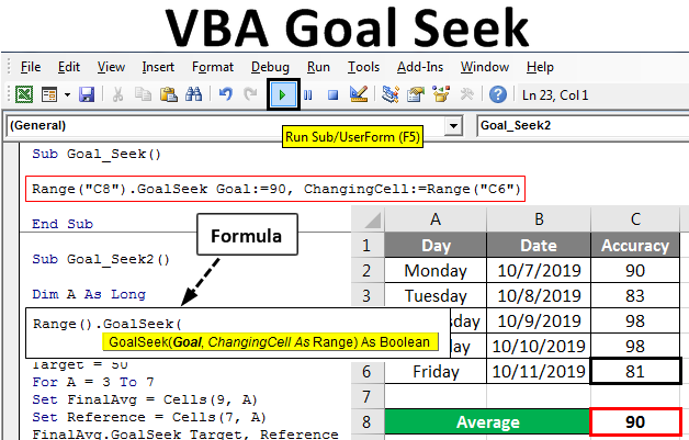 VBA Goal Seek