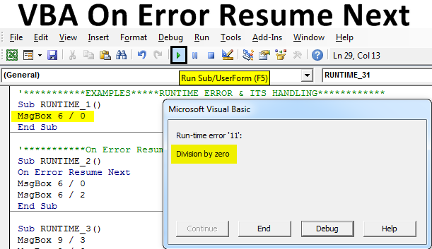 VBA On Error Resume Next 