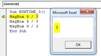 VBA On Error Resume Next Example 1-4