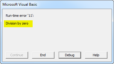 VBA On Error Resume Next Example 1-5
