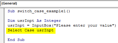 Use Select Case statement