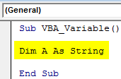 VBA Variable Types