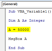 Number in Variable A