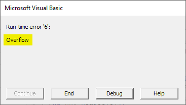 VBA Variable Types Output 3