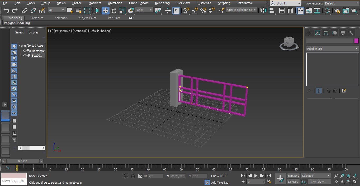 part of the gate (Animation in 3ds Max)