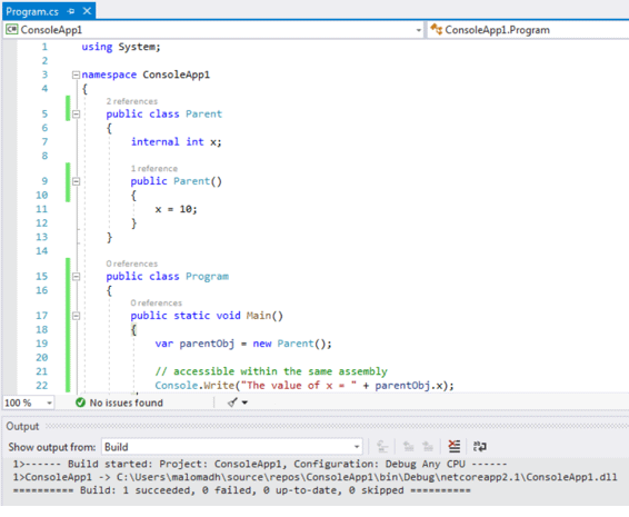 Access Modifiers in C#