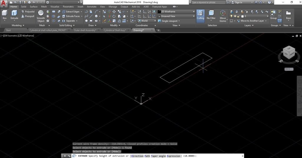 Extrude In AutoCAD Creating Extrude Effect And Extrude Tool In AutoCAD