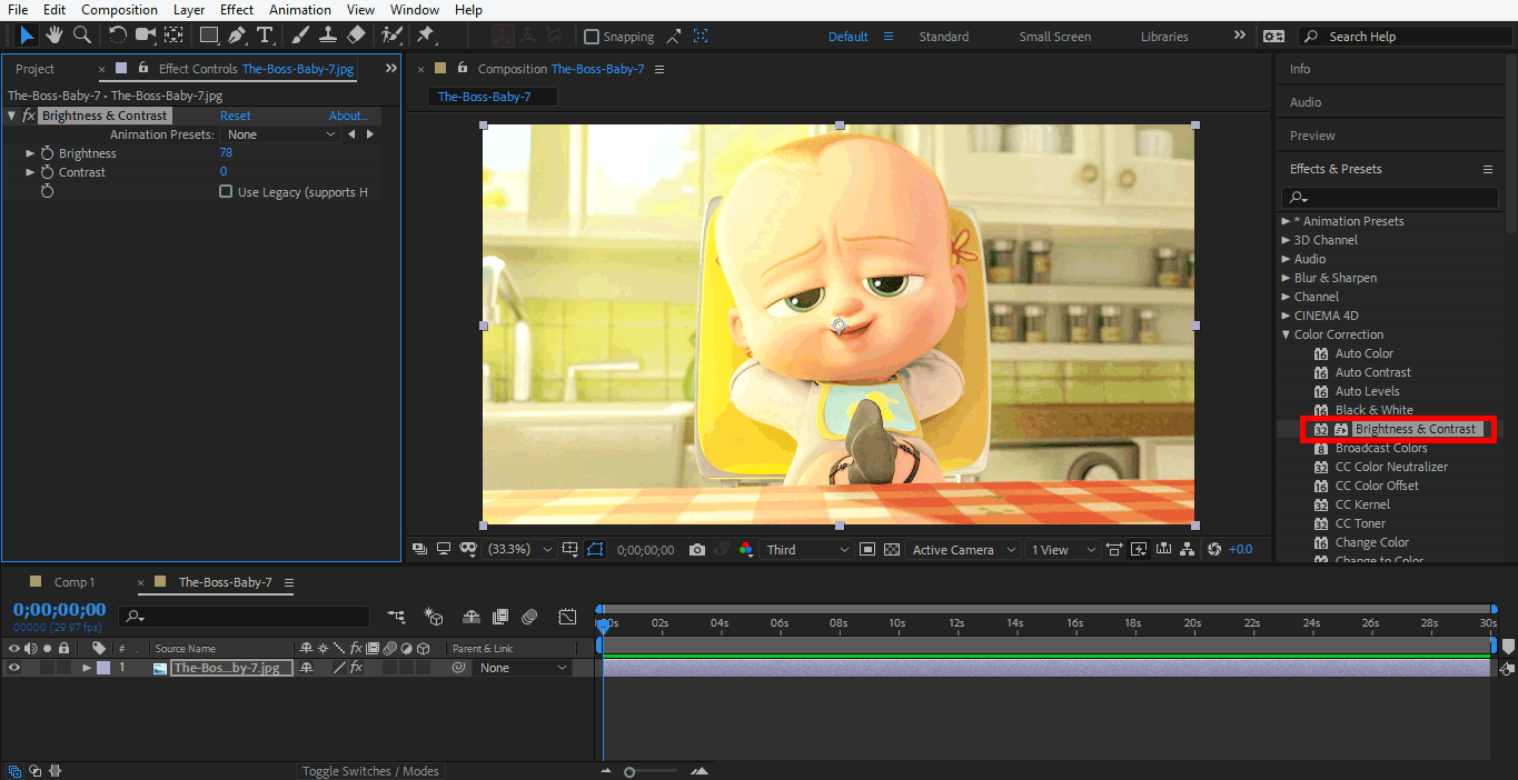 brightness and contrast (color connection)