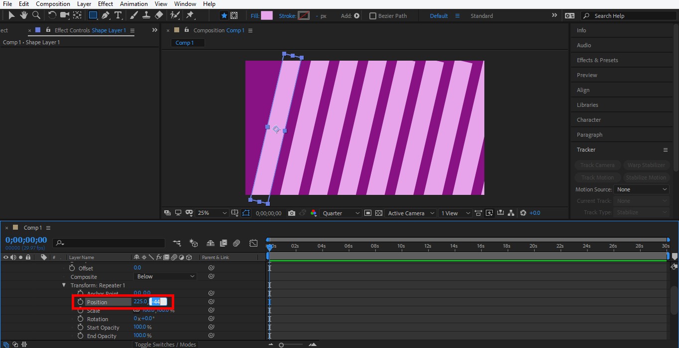 change y position (Background in After Effects)