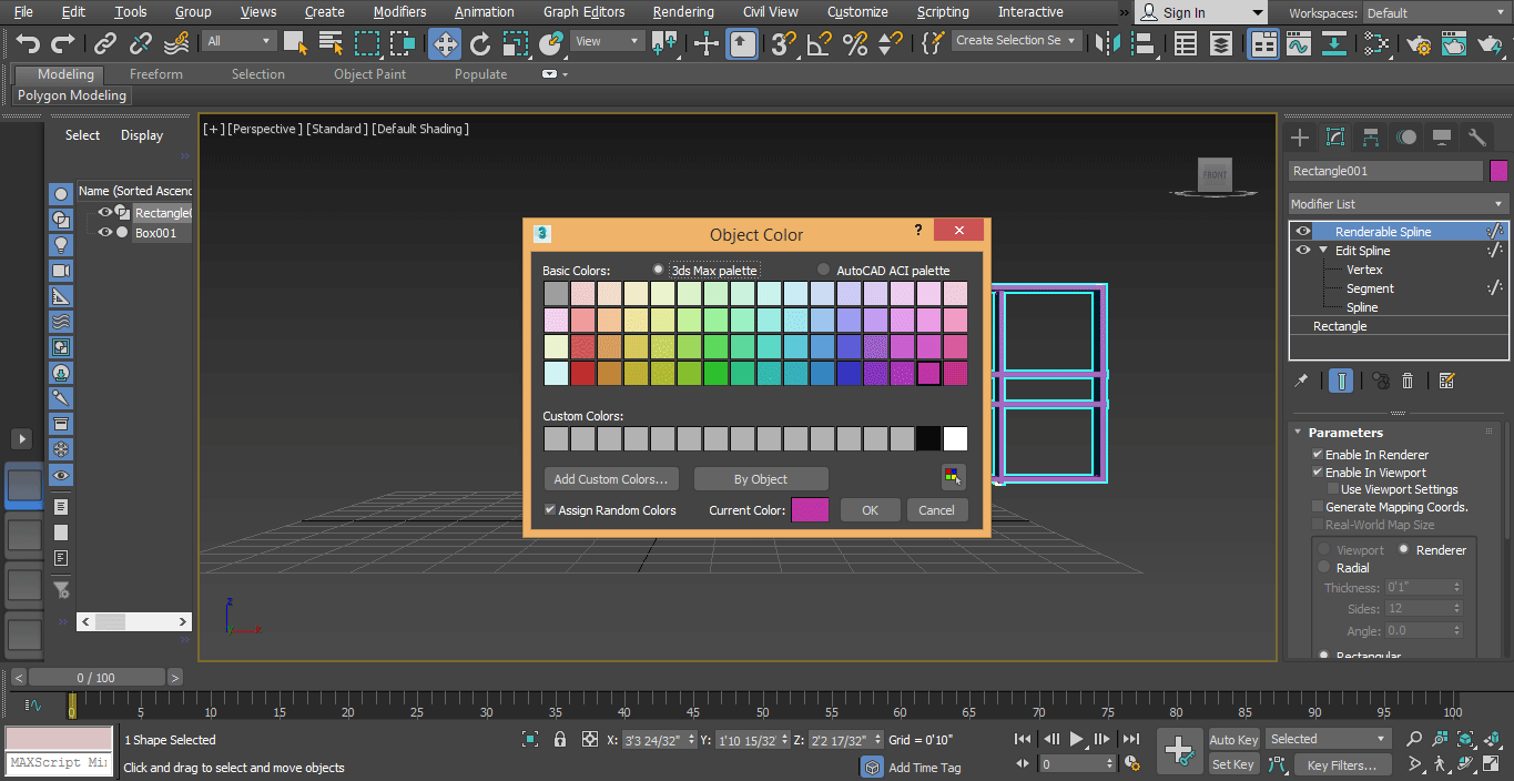 color gate (Animation in 3ds Max)