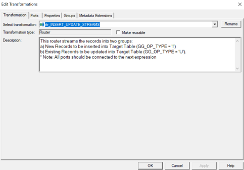 Router Transformation in Informatica
