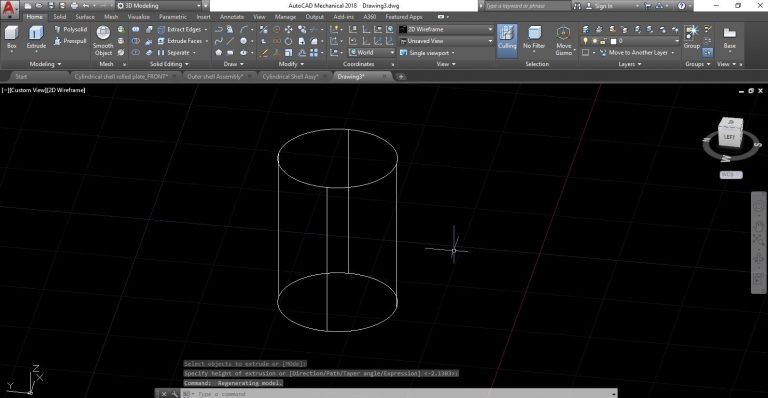 Extrude In AutoCAD Creating Extrude Effect And Extrude Tool In AutoCAD